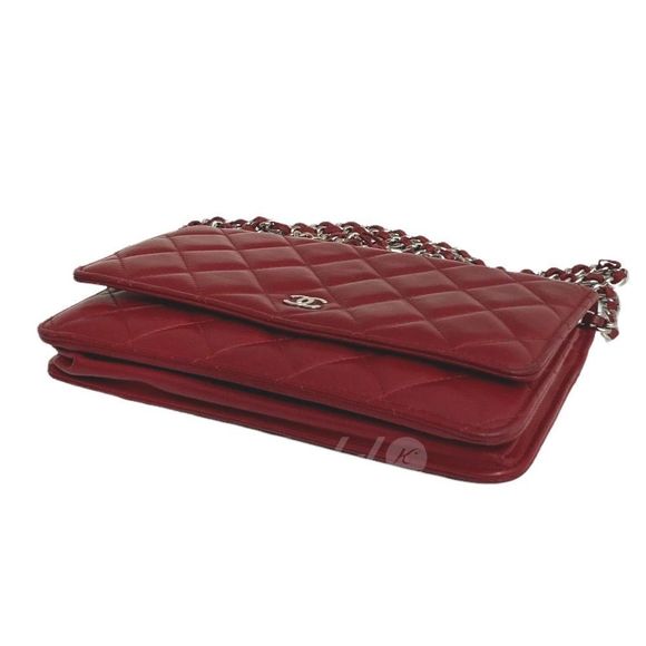 Chanel Matelasse Chain Shoulder Red Wallet Shoulder Bag - Picture 3 of 3